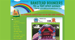 Desktop Screenshot of bansteadbouncers.com